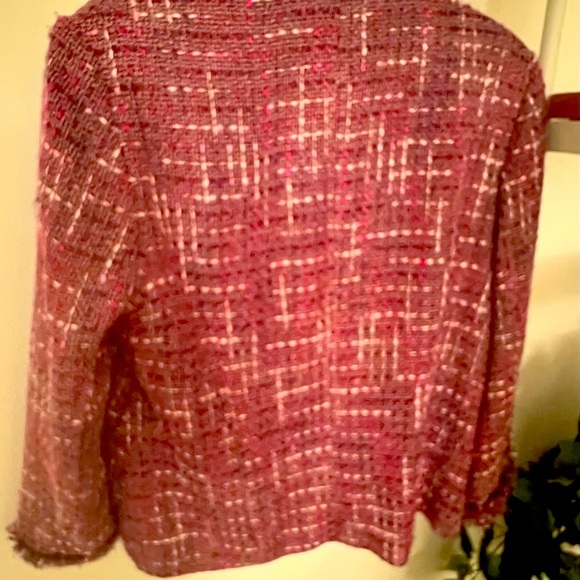 Alfred Dunner Pink Tweed Blazer - Picture 2 of 3